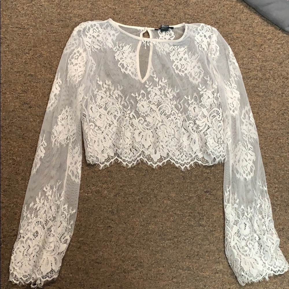 cream love crop top